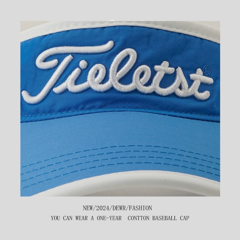 Visor Contrast Embroidered Sun Trim Lettering