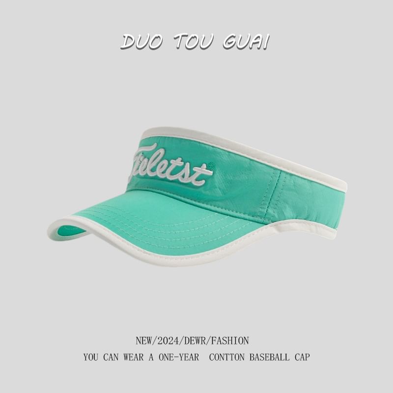 Visor Contrast Embroidered Sun Trim Lettering
