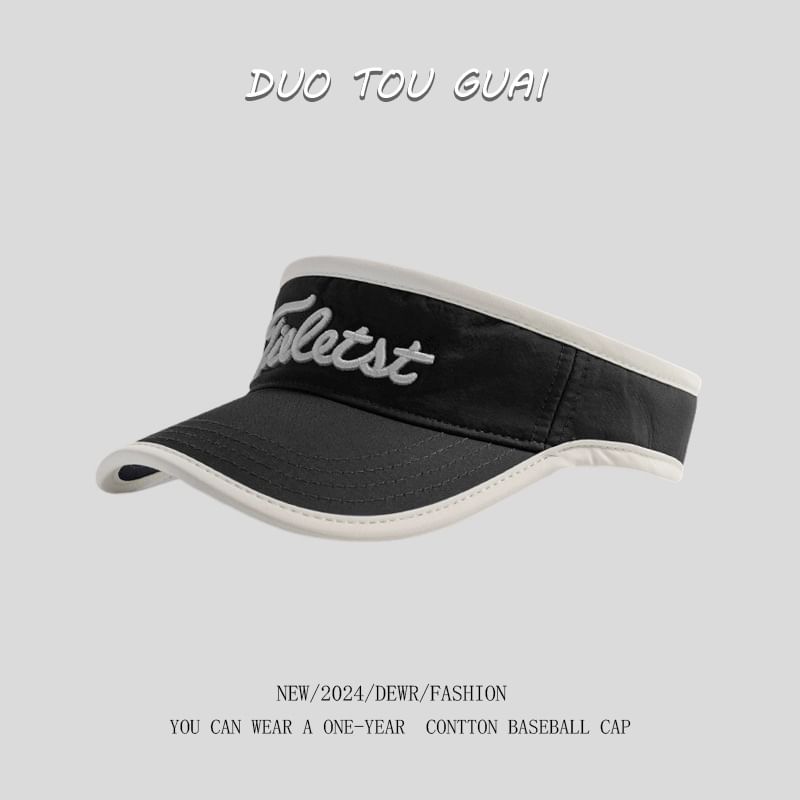 Visor Contrast Embroidered Sun Trim Lettering