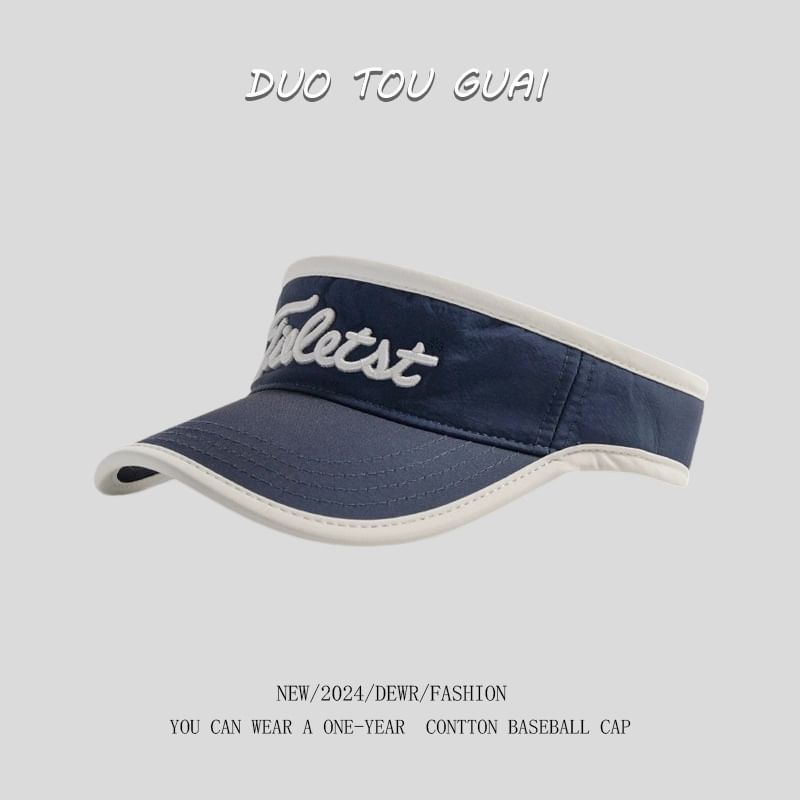 Visor Contrast Embroidered Sun Trim Lettering