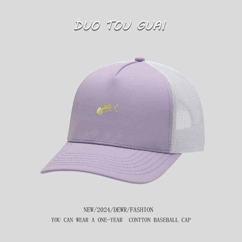 Fish Cap Trucker Embroidered Bone