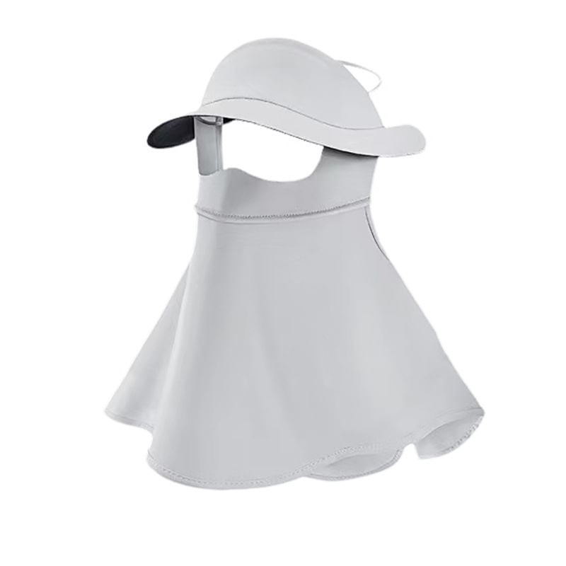 with Face Flap Cover Sun Neck Plain Protection