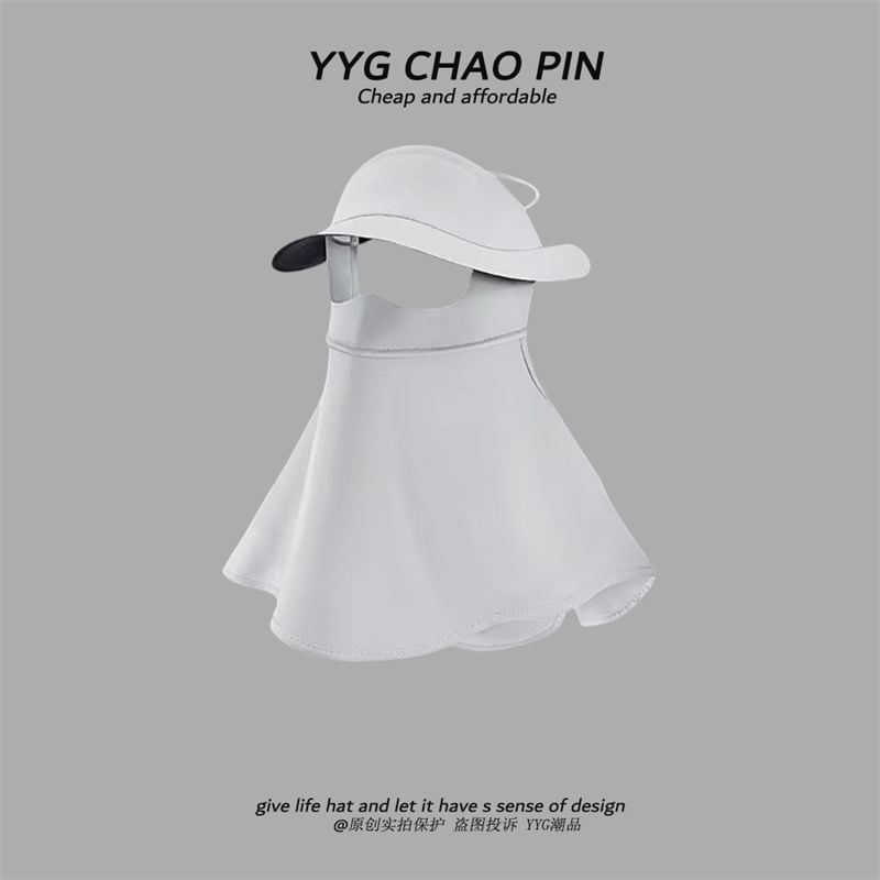 with Face Flap Cover Sun Neck Plain Protection