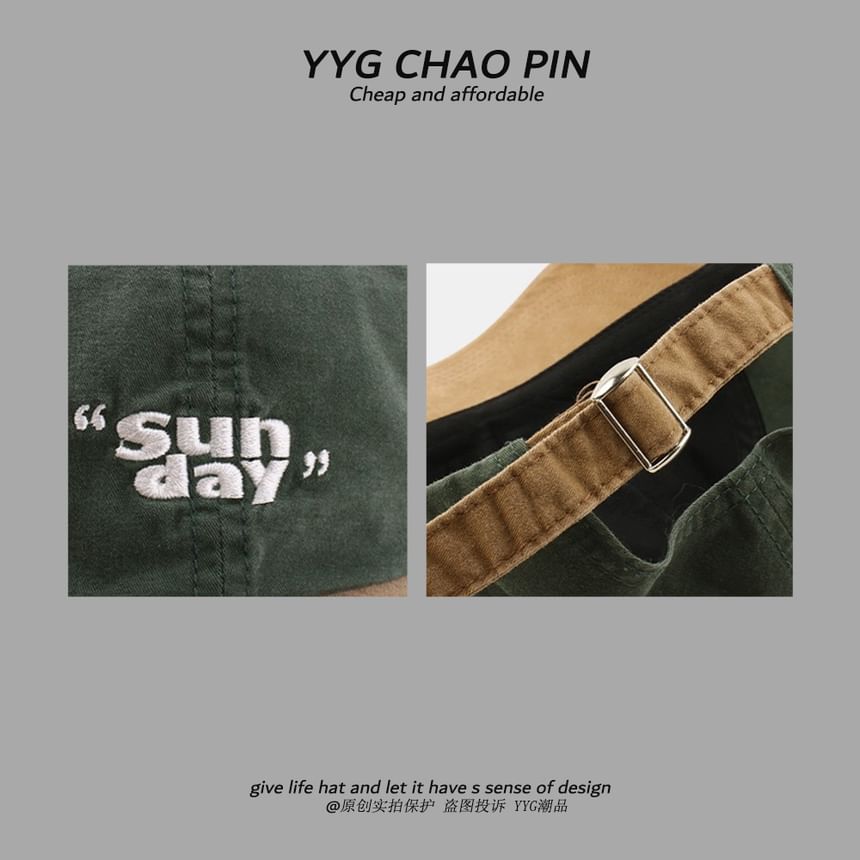 Lettering Cap Tone Two Baseball Embroidered