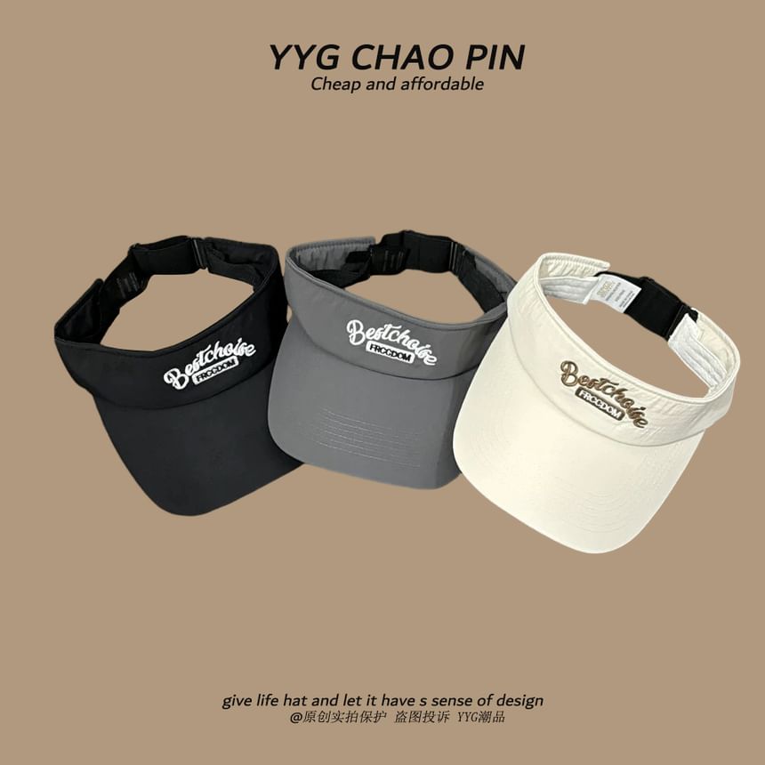 Visor Lettering Sun Embroidered