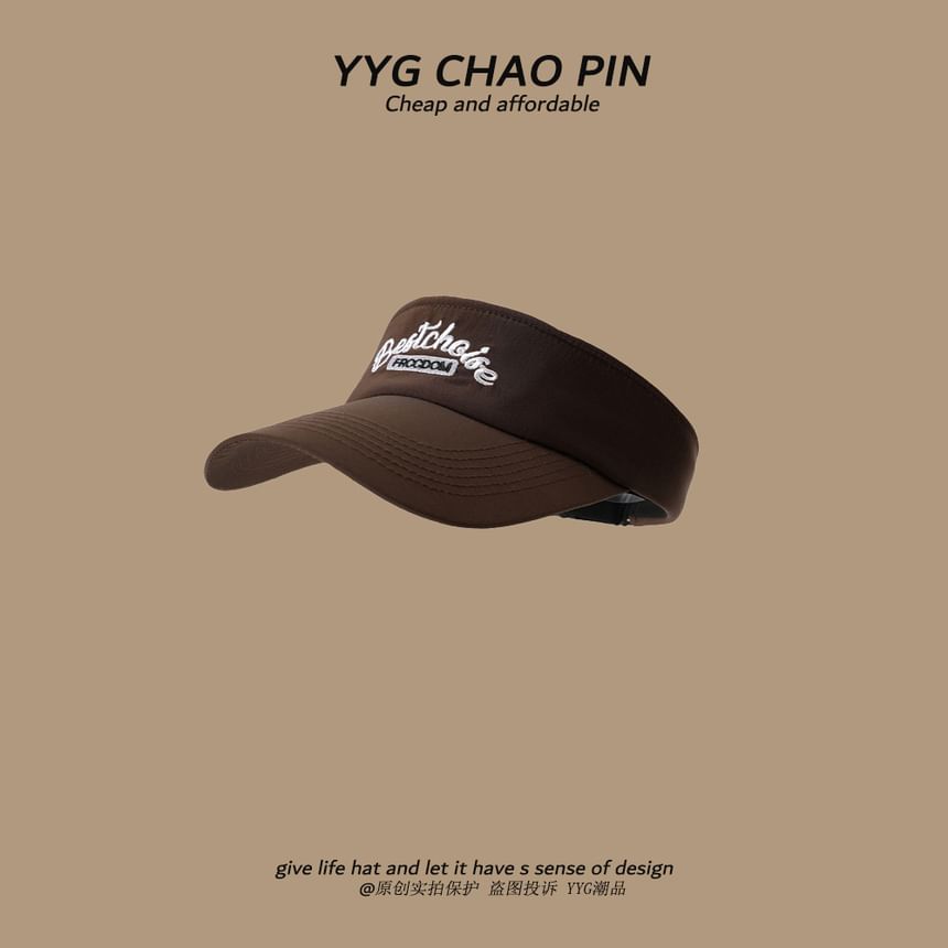 Visor Lettering Sun Embroidered