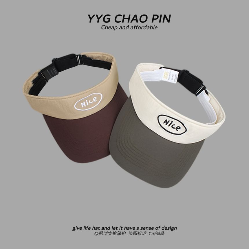 Two Sun Lettering Visor Tone Embroidered