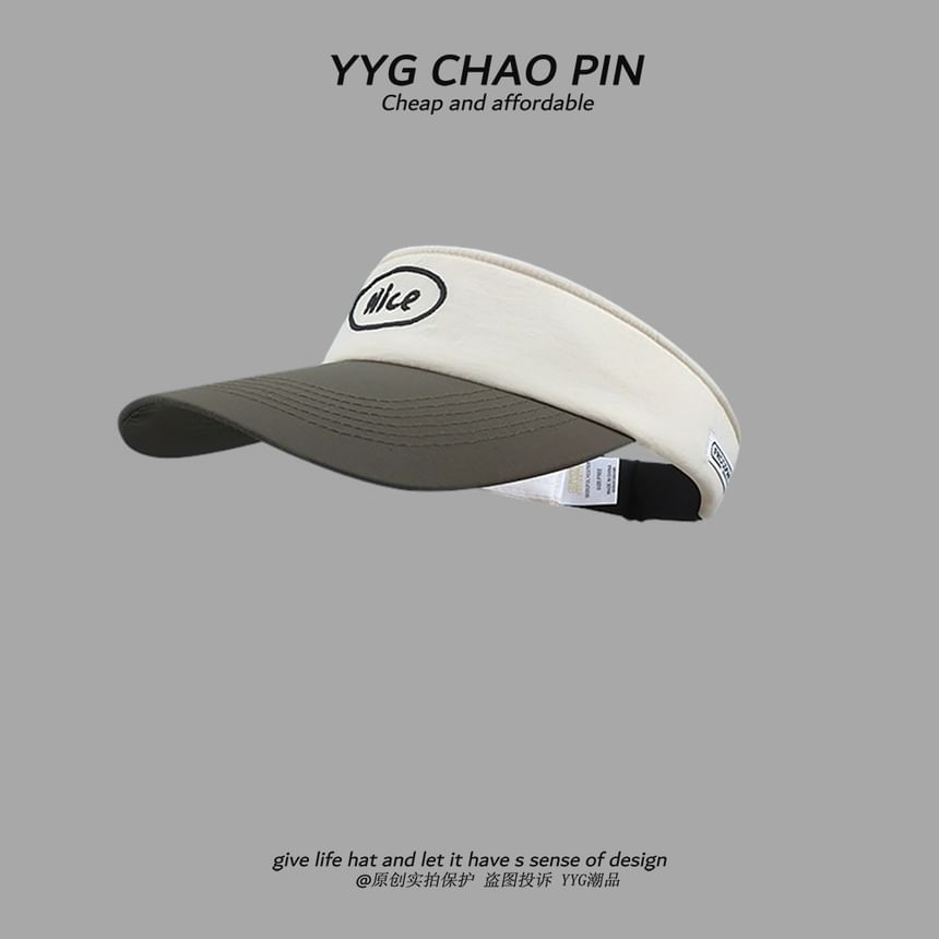 Two Sun Lettering Visor Tone Embroidered