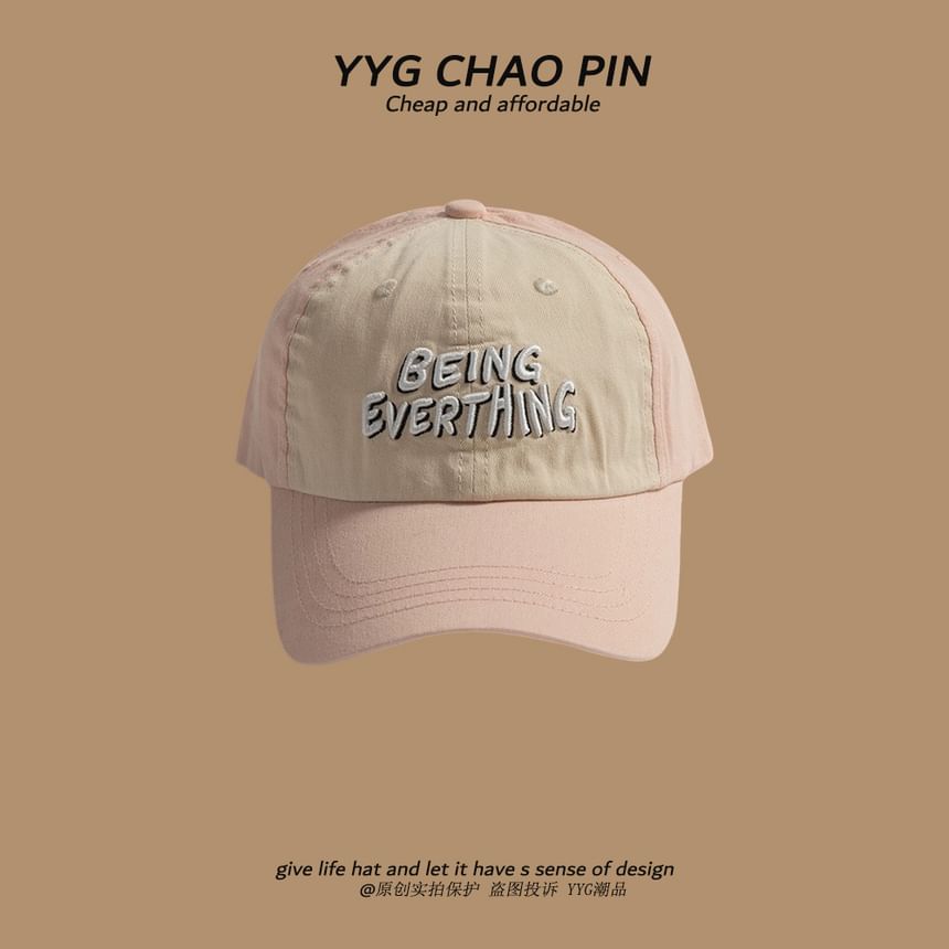 Tone Baseball Cap Lettering Two Embroidered