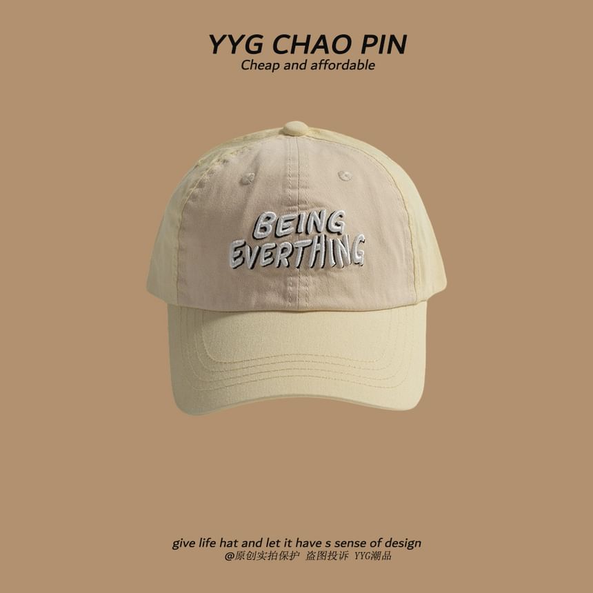 Tone Baseball Cap Lettering Two Embroidered
