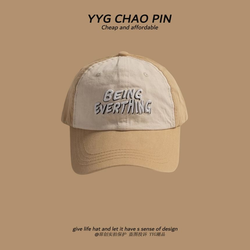 Tone Baseball Cap Lettering Two Embroidered