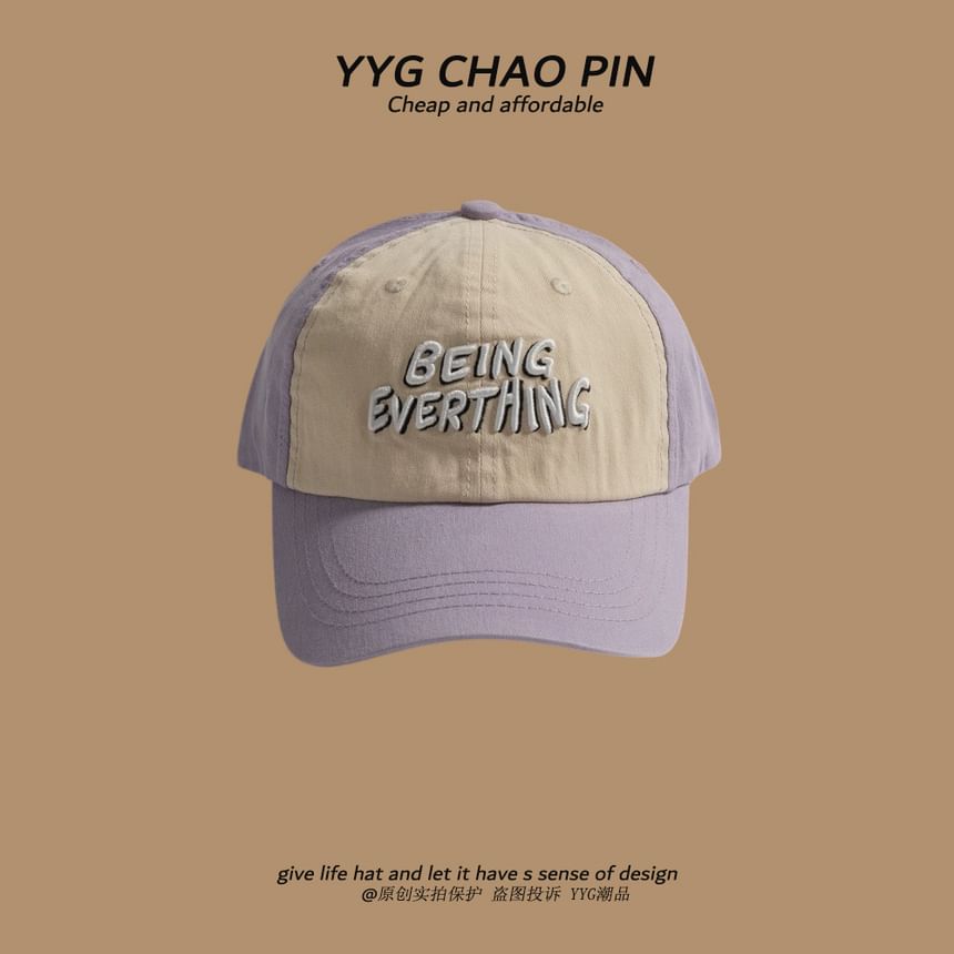 Tone Baseball Cap Lettering Two Embroidered