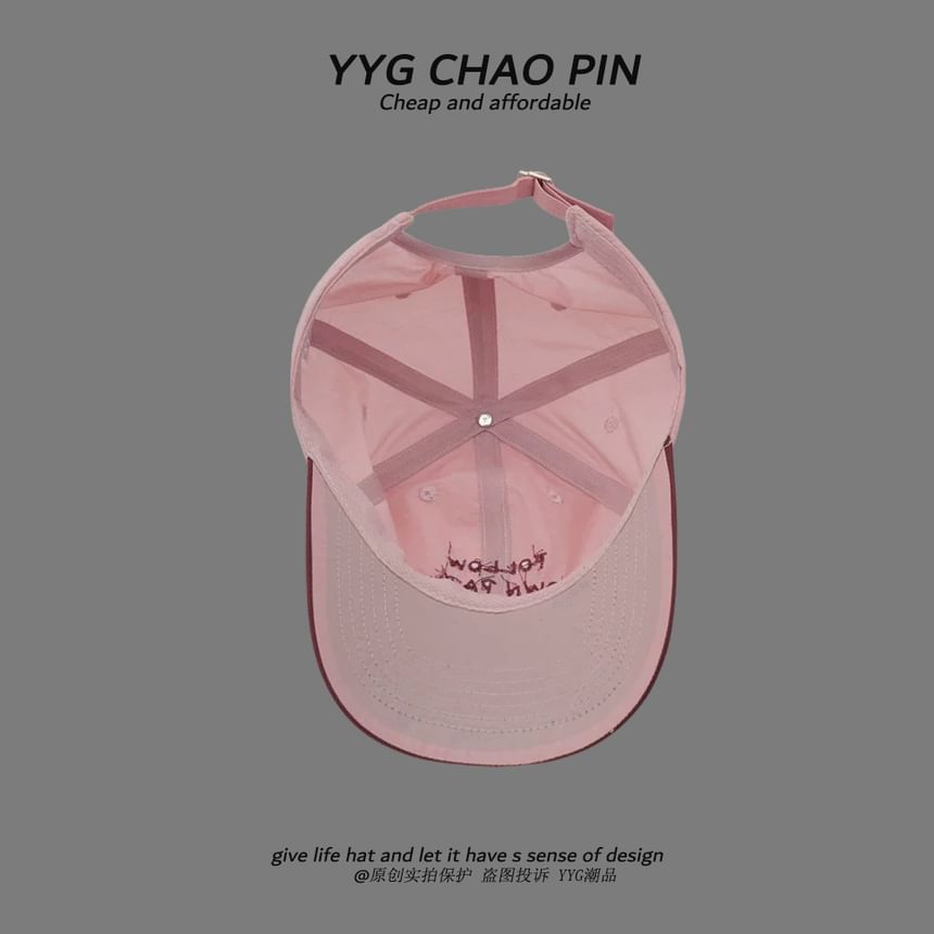 Two Embroidered Cap Baseball Lettering Tone