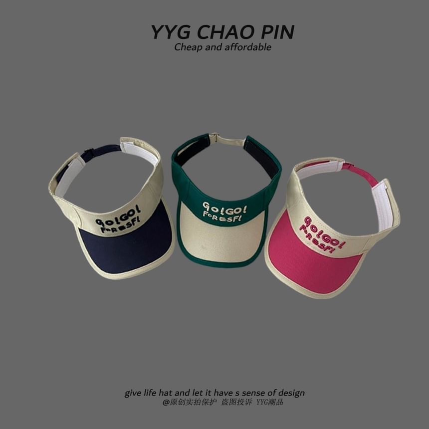 Sun Embroidered Visor Tone Lettering Two