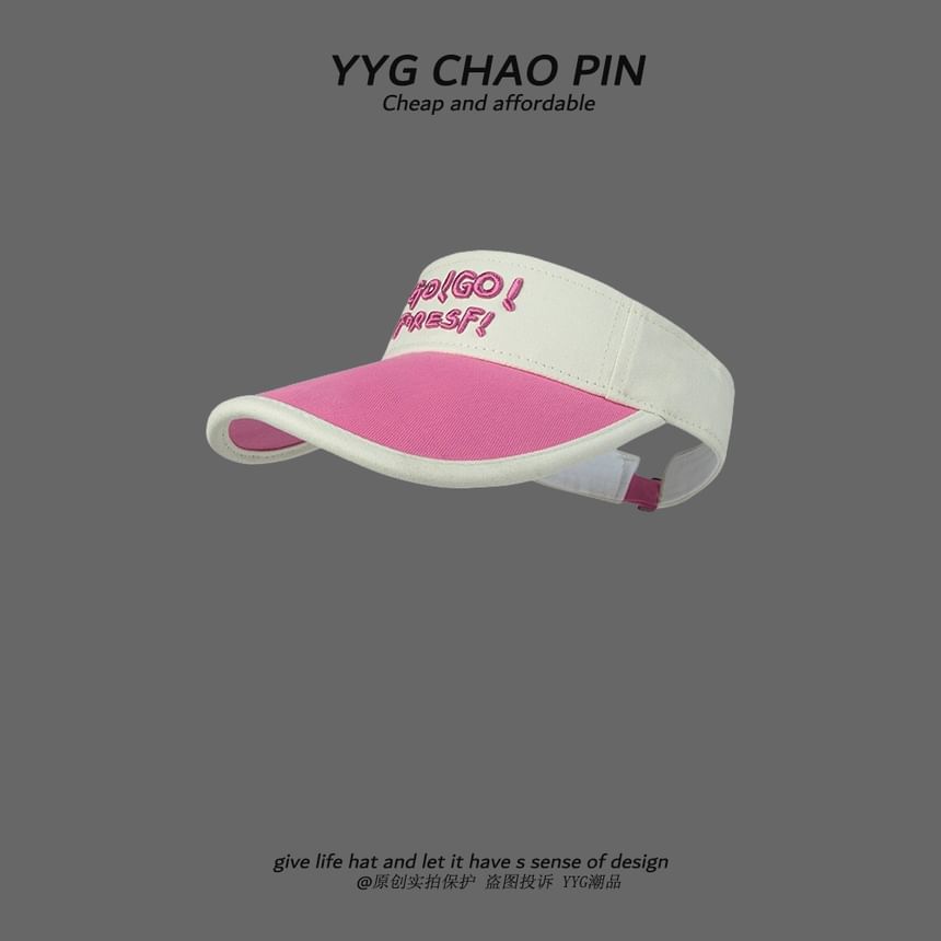Sun Embroidered Visor Tone Lettering Two
