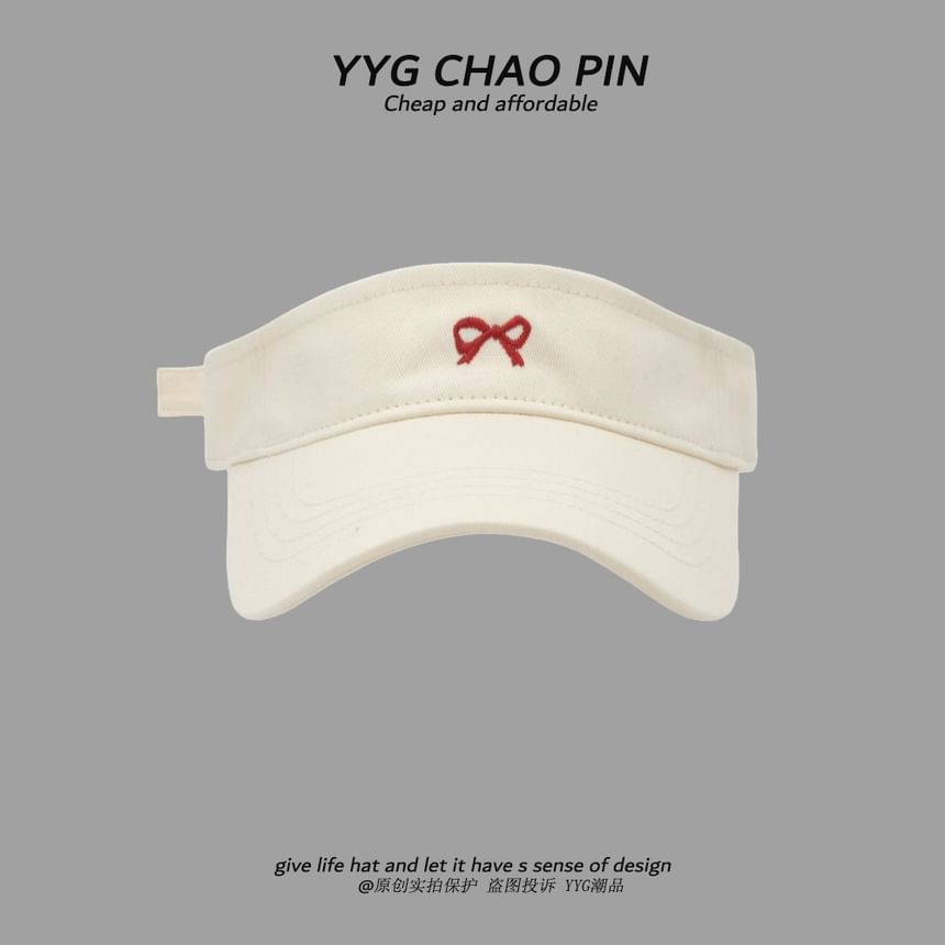 Sun Embroidered Visor Bow