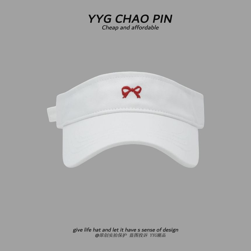 Sun Embroidered Visor Bow