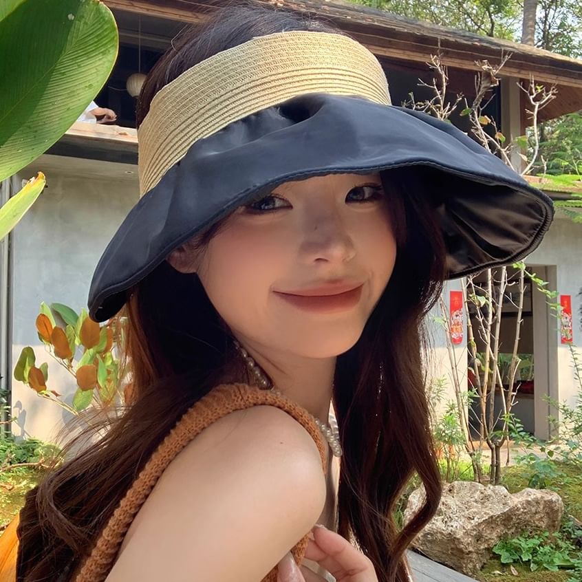 Ruffle Sun Hat Straw