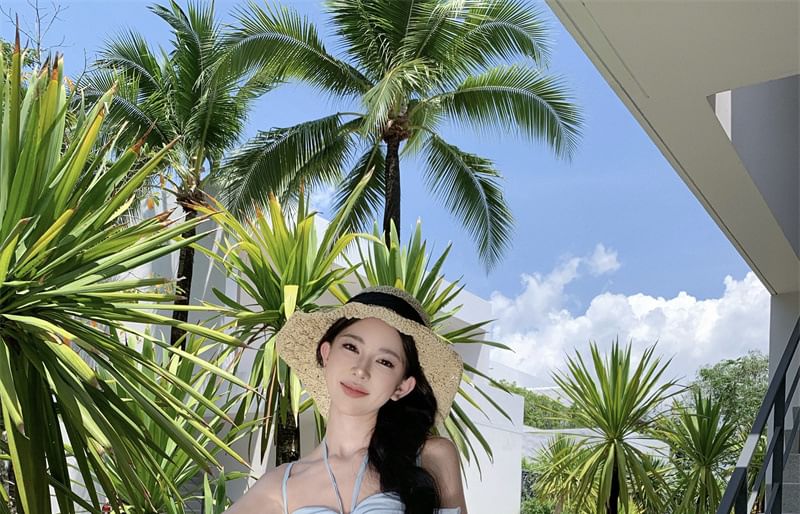 Asymmetrical Plain Midi Dress Spaghetti Strap A-Line