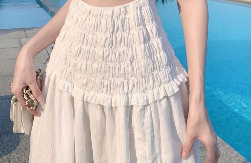 Dress Maxi A-Line Plain Cutout Slit Tube