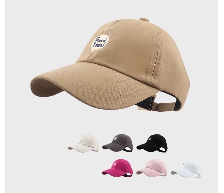 Top Baseball Lettering Open Cap Embroidered