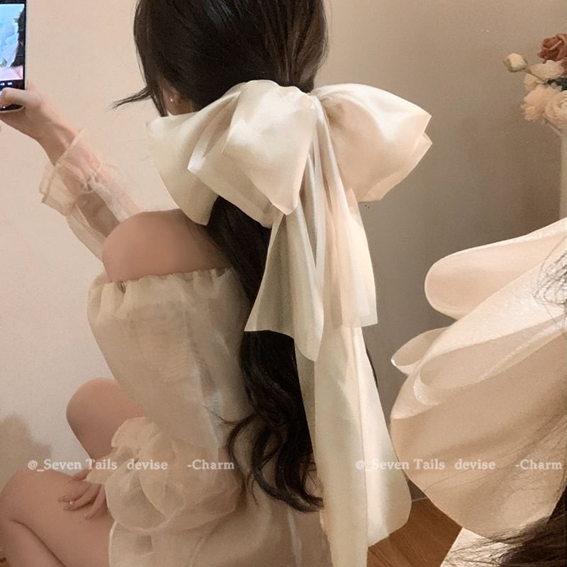 Clip Hair Fabric Bow