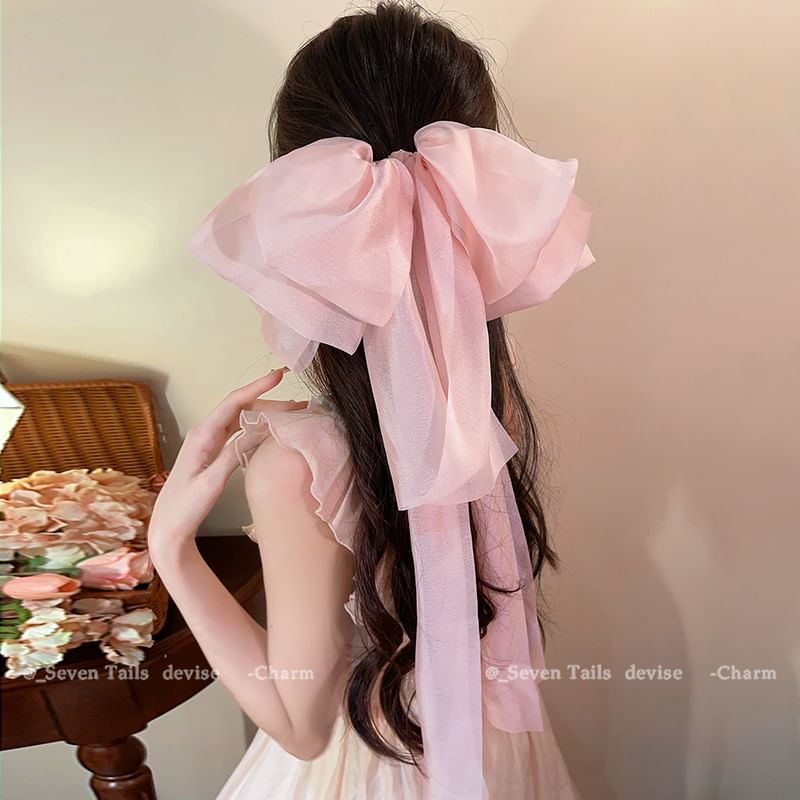 Clip Hair Fabric Bow