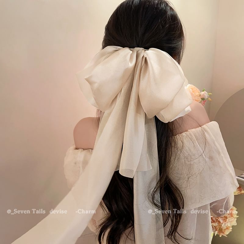 Clip Hair Fabric Bow