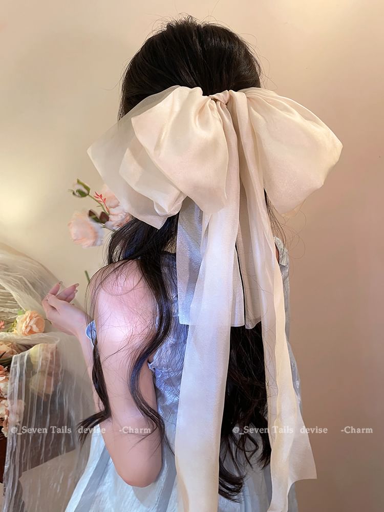 Clip Hair Fabric Bow
