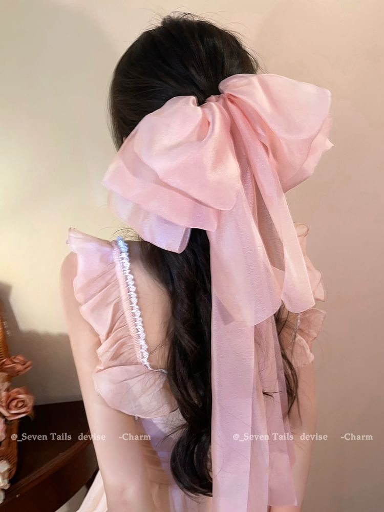 Clip Hair Fabric Bow
