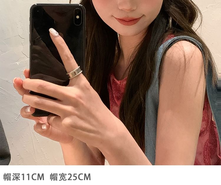 Bow Pearl Lace Denim Beret Trim Faux