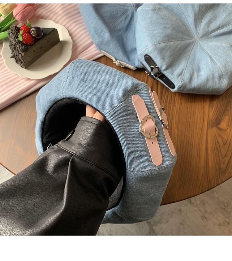 Denim Beret Buckled
