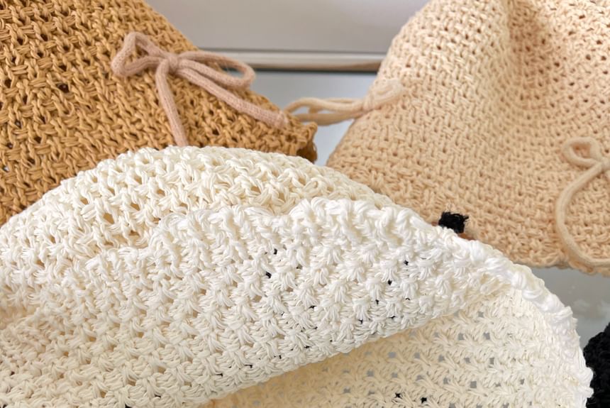Bucket Hat Knit Bow