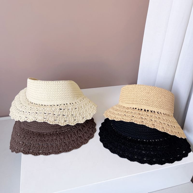 Knit Plain Sun Visor