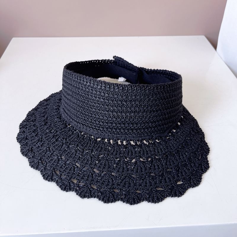 Knit Plain Sun Visor