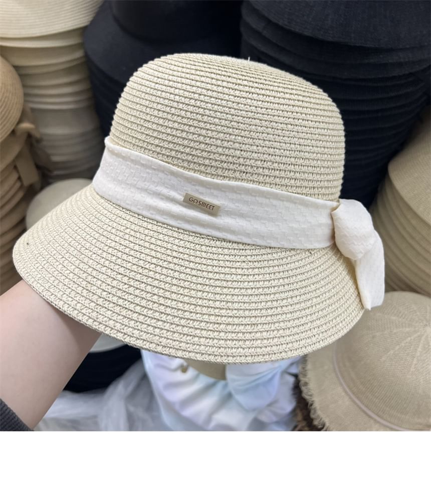 Sun Hat Straw Bow
