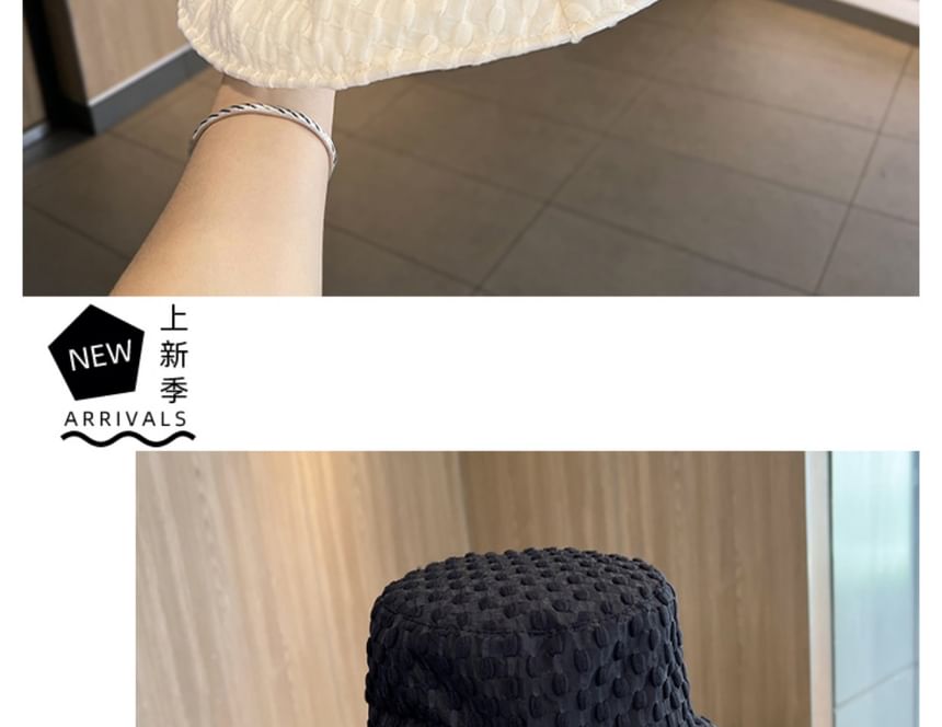 Bucket Jacquard Bow Hat