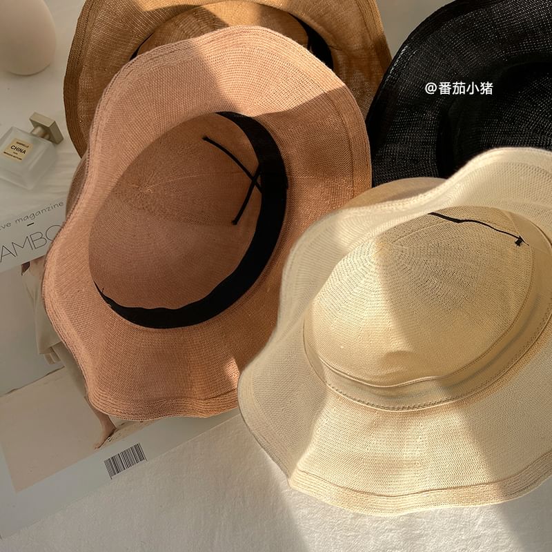 Bow Plain Bucket Hat