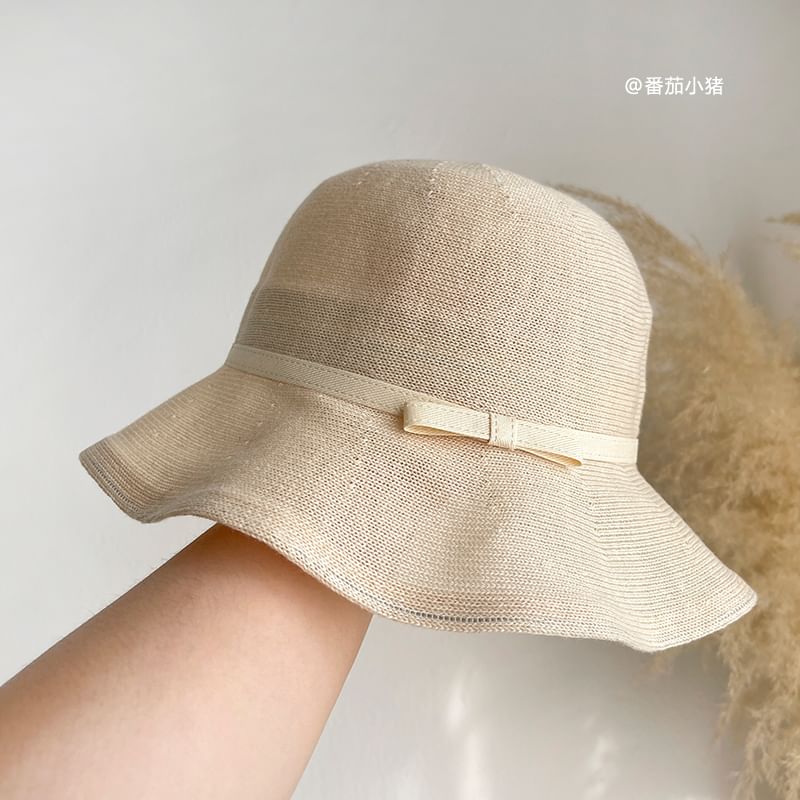 Bow Plain Bucket Hat