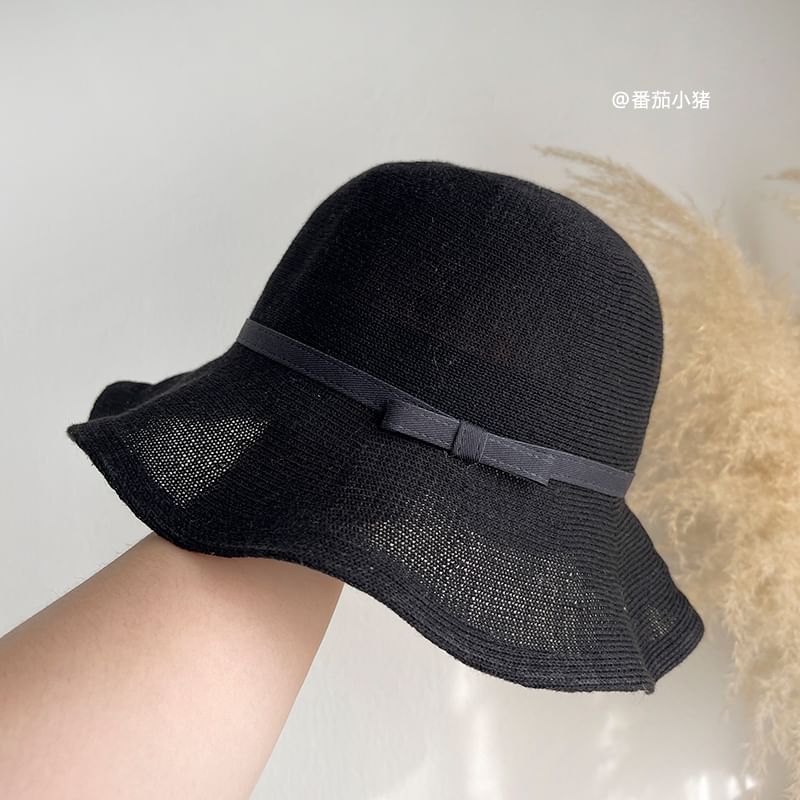 Bow Plain Bucket Hat