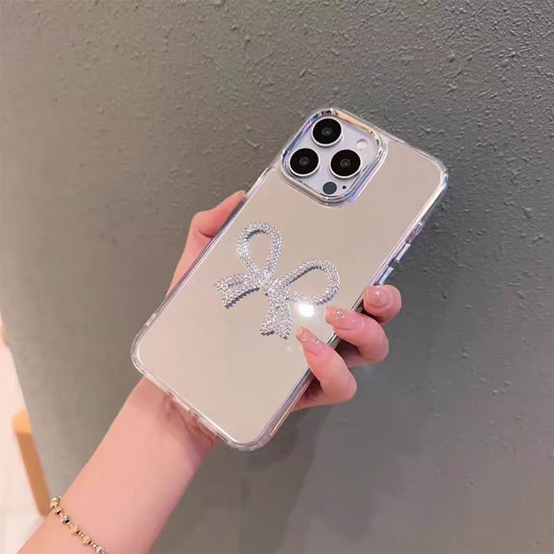 Faux Case Mirrored Phone Pearl
