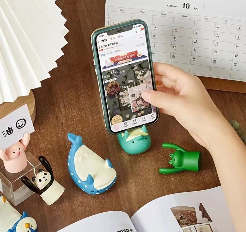 Dolphin / Penguin / Shark Phone Holder (Various Designs)