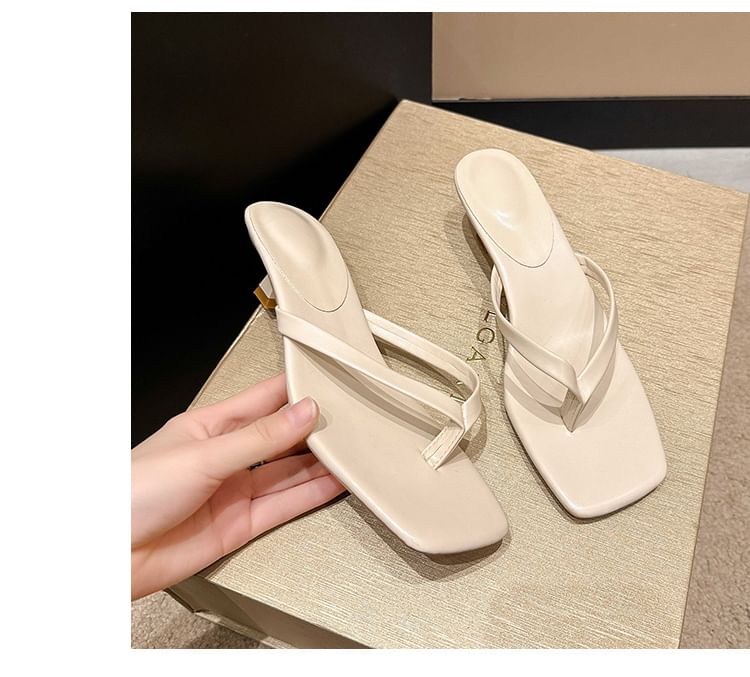 Sandals Heel Kitten Thong