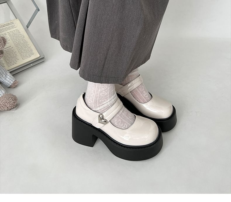 Block Platform Mary Pumps Jane Heel