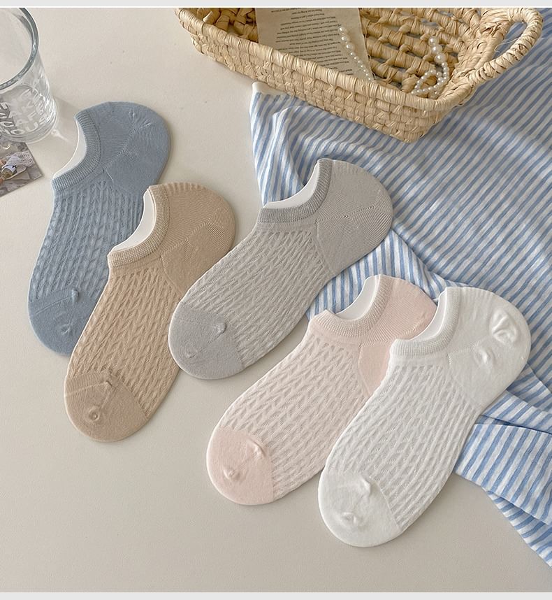 Plain No Show Socks Set