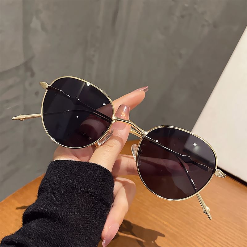 Frame Metal Round Sunglasses