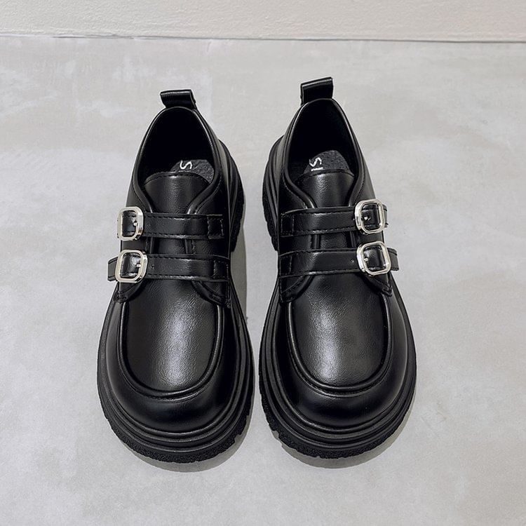 Buckled Platform Loafers