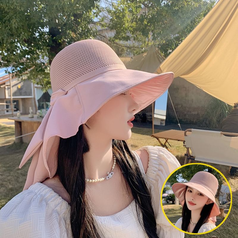 Hat Neck Bow with Sun Flap