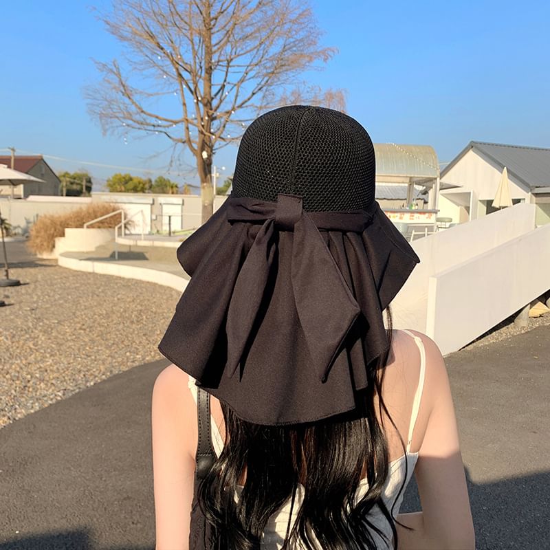 Hat Neck Bow with Sun Flap