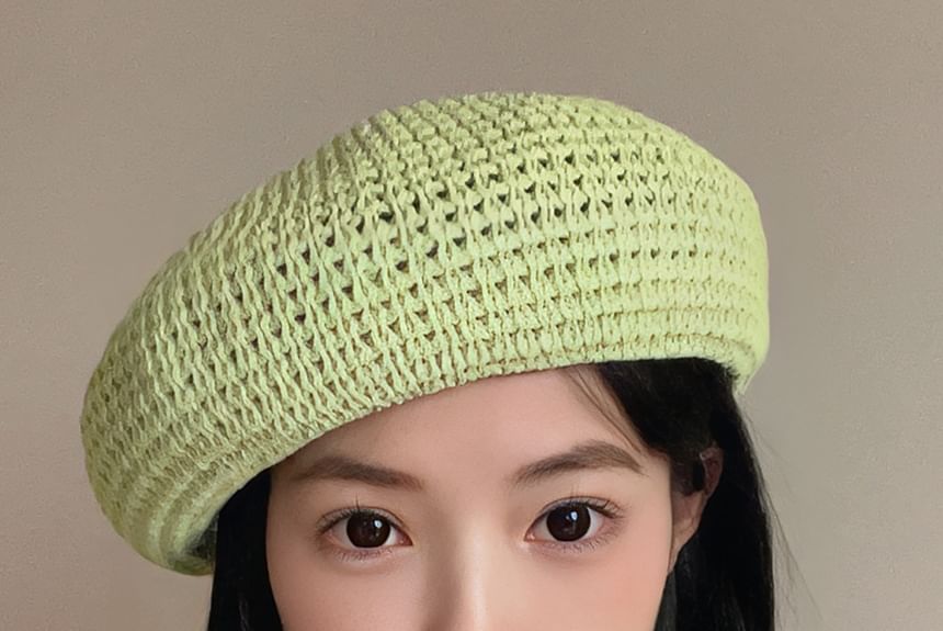 Plain Beret Perforated